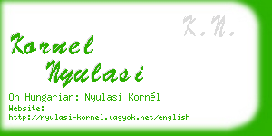 kornel nyulasi business card